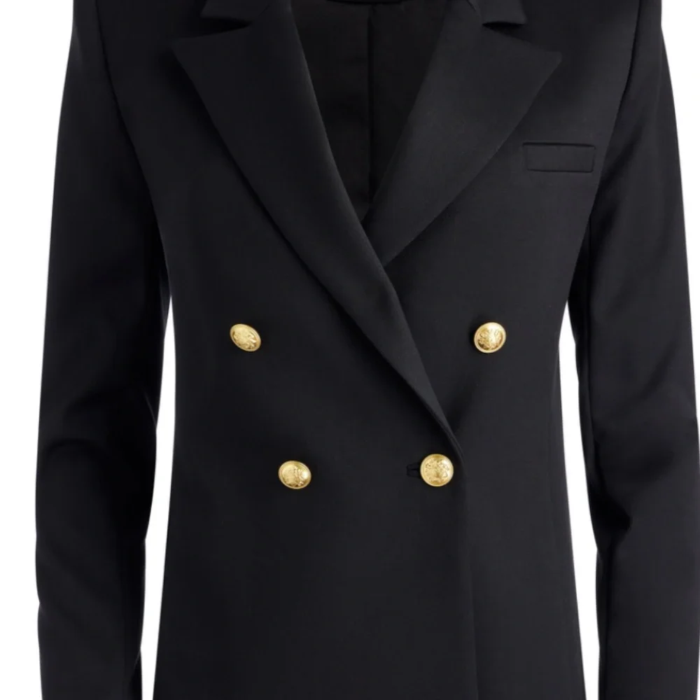 Alice + Olivia Black Blazer with Gold Buttons - Picture 2 of 8